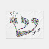Brief Shin gemaakt met edelstenen in alle kleuren Fleece Deken (Voorkant (Horizontaal))