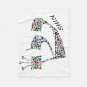 Brief Shin gemaakt met edelstenen in alle kleuren Fleece Deken (Voorkant)