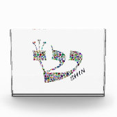 Brief Shin gemaakt met edelstenen in alle kleuren Fotoblokken (Voorkant)