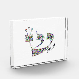 Brief Shin gemaakt met edelstenen in alle kleuren Fotoblokken