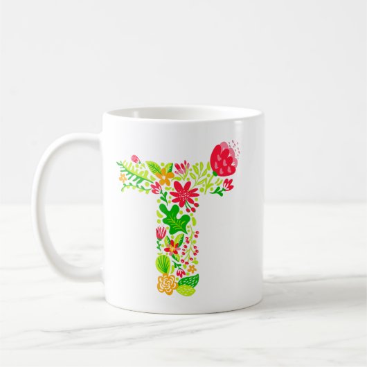 Brief T in Flowers Coffee Mok (Links)