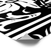 Brief T Medieval Monogram Initiaal Poster (Hoek)