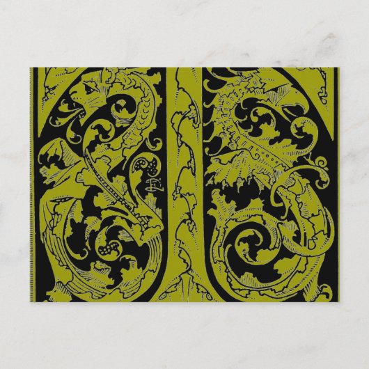 Brief T met DragonsPostcard Briefkaart (Voorkant)