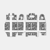 Brief T Middeleeuws Monogram Art Nouveau Bedankdoosjes (Uitgevouwen)