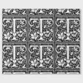 Brief T Middeleeuws Monogram Art Nouveau Cadeaupapier (Vlak)