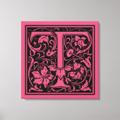 Brief T Middeleeuws Monogram Art Nouveau Canvas Afdruk (Voorkant)