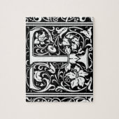 Brief T Middeleeuws Monogram Art Nouveau Legpuzzel (Verticaal)