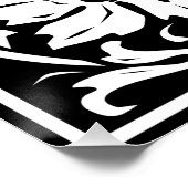 Brief T Middeleeuws Monogram Art Nouveau Perfect Poster (Hoek)