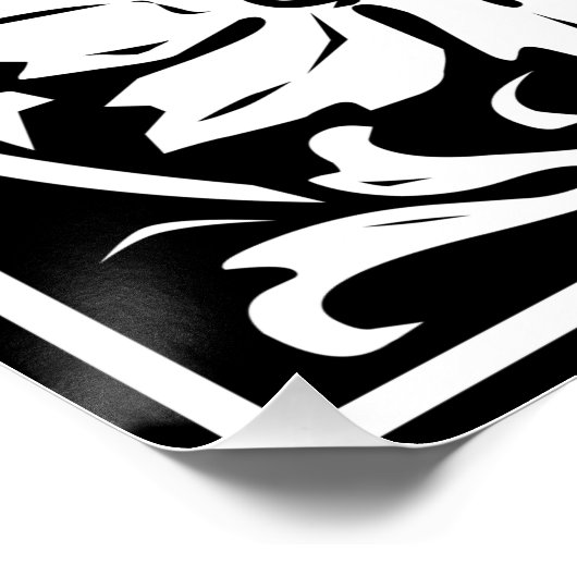 Brief T Middeleeuws Monogram Art Nouveau Perfect Poster (Hoek)