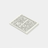 Brief T Middeleeuws Monogram Art Nouveau Post-it® Notes (Schuin)
