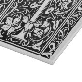 Brief T Middeleeuws Monogram Art Nouveau Snijplank (Hoek)