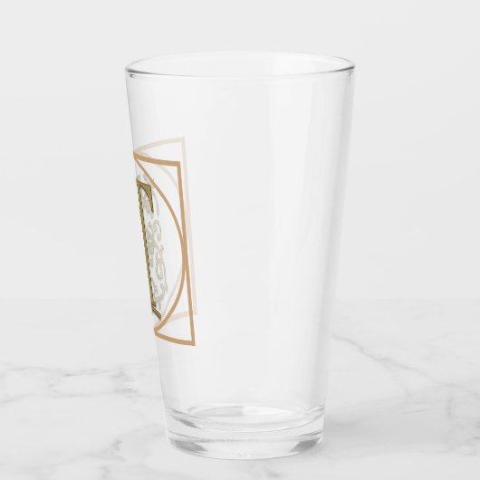 BRIEF T MONOGRAM Beauful Wedding New Home Gift Glas (Links)
