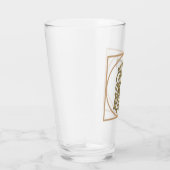 BRIEF T MONOGRAM Beauful Wedding New Home Gift Glas (Rechts)