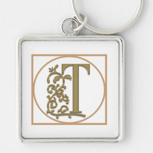 BRIEF T MONOGRAM Beauful Wedding New Home Gift Sleutelhanger