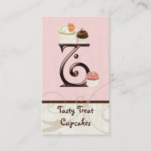Brief T Monogram Dessert Bakery Visitekaartjes