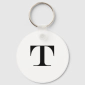 Brief T Monogram Sleutelhanger (Voorkant)