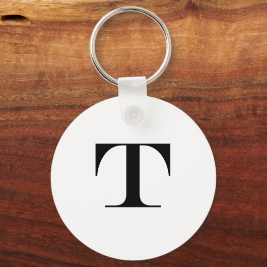 Brief T Monogram Sleutelhanger (Voorkant)