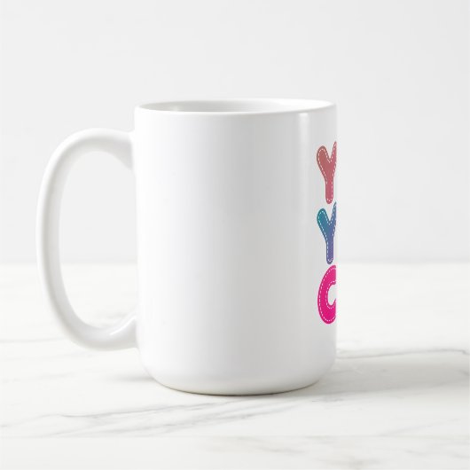 Brief, tekst, schattig koffiemok (Links)