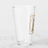BRIEF U MONOGRAM Beauely Weddenschap New Home Gift Glas (Rechts)