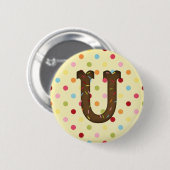 Brief U Ronde Button 5,7 Cm (Voorkant /achterkant)