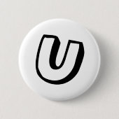 Brief U Ronde Button 5,7 Cm (Voorkant)