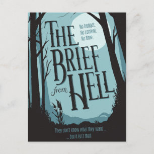 Brief uit de hel -  horrorfilm poster briefkaart