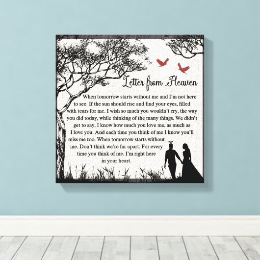 Brief uit de Hemel Canvas Afdruk (Insitu (Houten vloer))