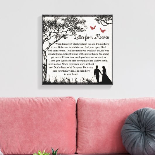 Brief uit de Hemel Canvas Afdruk (Insitu (Woonkamer))