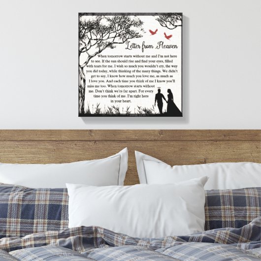Brief uit de Hemel Canvas Afdruk (Insitu (Slaapkamer))