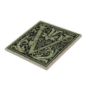 Brief V Eerste letter Monogram Tegeltje (Zijkant)