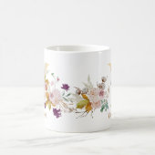 Brief V - Gold Floral Name zustercollega Koffiemok (Center)