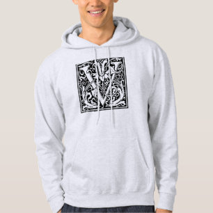 Brief V Middeleeuws Monogram Art Nouveau Hoodie