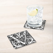 Brief V Middeleeuws Monogram Art Nouveau Kartonnen Onderzetters (Insitu)