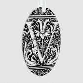 Brief V Middeleeuws Monogram Art Nouveau Ornament (voorkant)