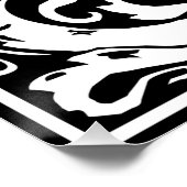 Brief V Middeleeuws Monogram Art Nouveau Perfect Poster (Hoek)