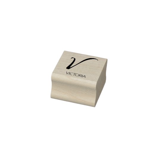 Brief V Monogram Aangepaste rubberen stempel (Stempel)
