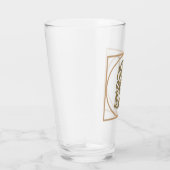 BRIEF V MONOGRAM Beauful Wedding New Home Gift Glas (Rechts)