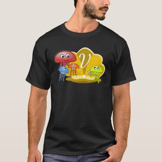 Brief V Monogram kwallen eerste schooldag T-shirt (Voorkant)