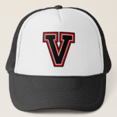 Brief "V" monogram Trucker Hat Trucker Pet (Voorkant)