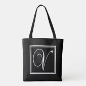 Brief V Tote Bag (Achterkant)