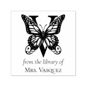 Brief V Vlindermonogram uit de bibliotheek van Zelfinktende Stempel (Design)