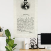 BRIEF VAN ABRAHAM LINCOLN AAN CIVIL WAR MOTHER POSTER (Thuiskantoor)