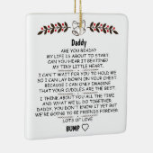 Brief van Baby Bump aan papa om kerstmis te zijn Keramisch Ornament (Rechts)