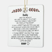 Brief van Baby Bump aan papa om kerstmis te zijn Keramisch Ornament (Links)