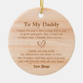 Brief van Bump Daddy om houten te zijn Keramisch Ornament (Voorkant)