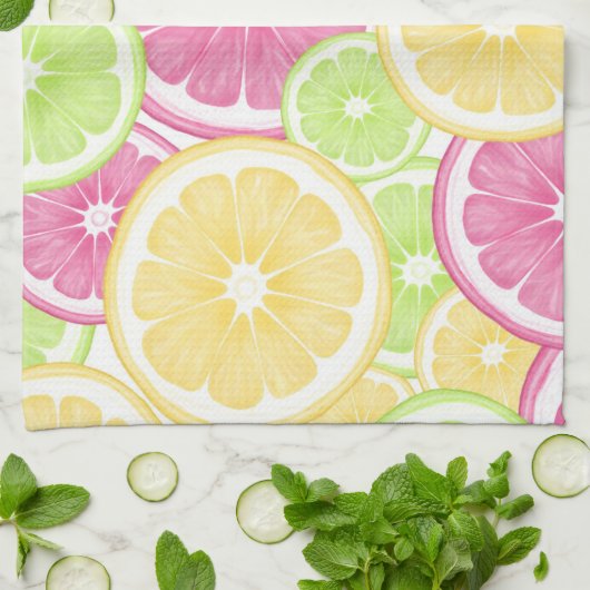 Brief van Citrus Pop Theedoek (Gevouwen)