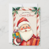 Brief van de Kabouter Kerstbrief voor Kinderen Feestdagenkaart (Voorkant)