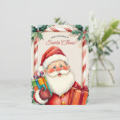 Brief van de Kabouter Kerstbrief voor Kinderen Feestdagenkaart (Staand voorkant)