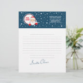 Brief van de kerstman. Aangepaste kerst Briefhoofd Ontwerp (Staand voorkant)