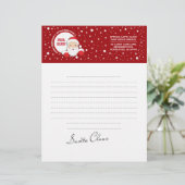 Brief van de kerstman. Aangepaste kerstbrief Briefhoofd (Staand voorkant)
